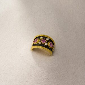 Byzantine collection Sapphire ring  with diamonds