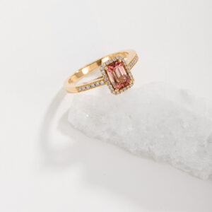 Ocean Collection morganite ring with diamonds