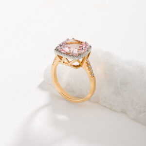 Ocean Collection morganite ring with diamonds