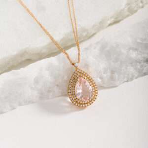 Ocean Collection Kunzite necklace with diamonds