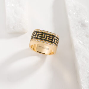 Greek key collection Diamond ring