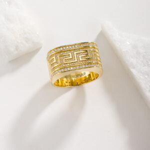 Greek key collection Diamond ring
