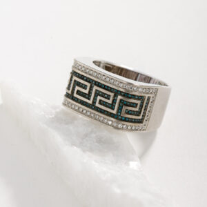 Greek key collection Diamond ring
