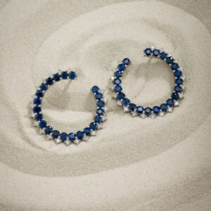 Sapphire earrings with Diamonds