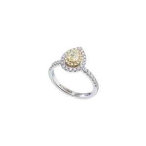 Diamond ring with yellow & white Diamonds