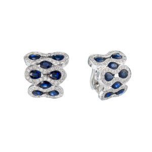 High Collection earrings with Sapphires & Diamonds