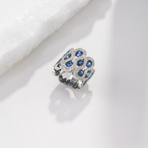 High Collection ring with Sapphires & Diamonds